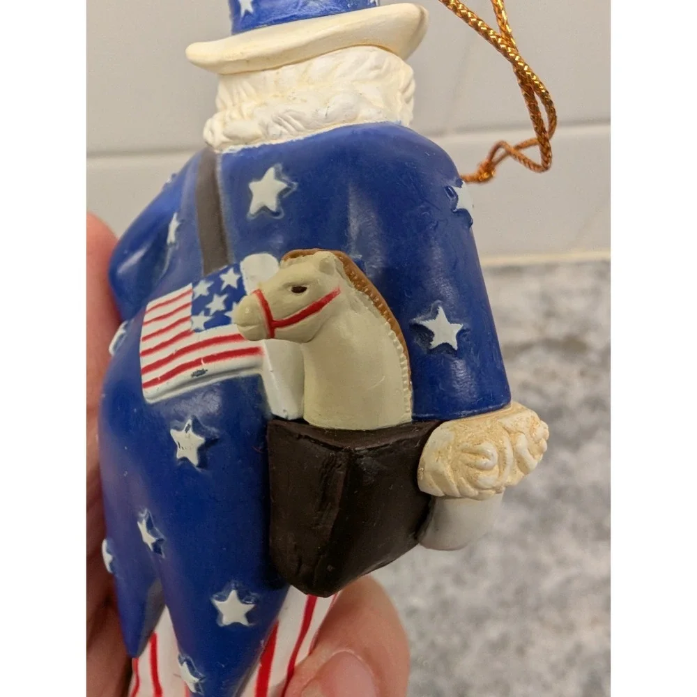 Santa Thru the Ages 1863 Uncle Sam Santa‎ Ornament First Edition 1995